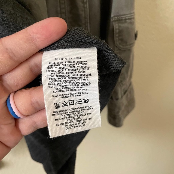 Anthropologie Hei Hei layered olive & gray utility jacket lagenlook - Picture 7 of 9